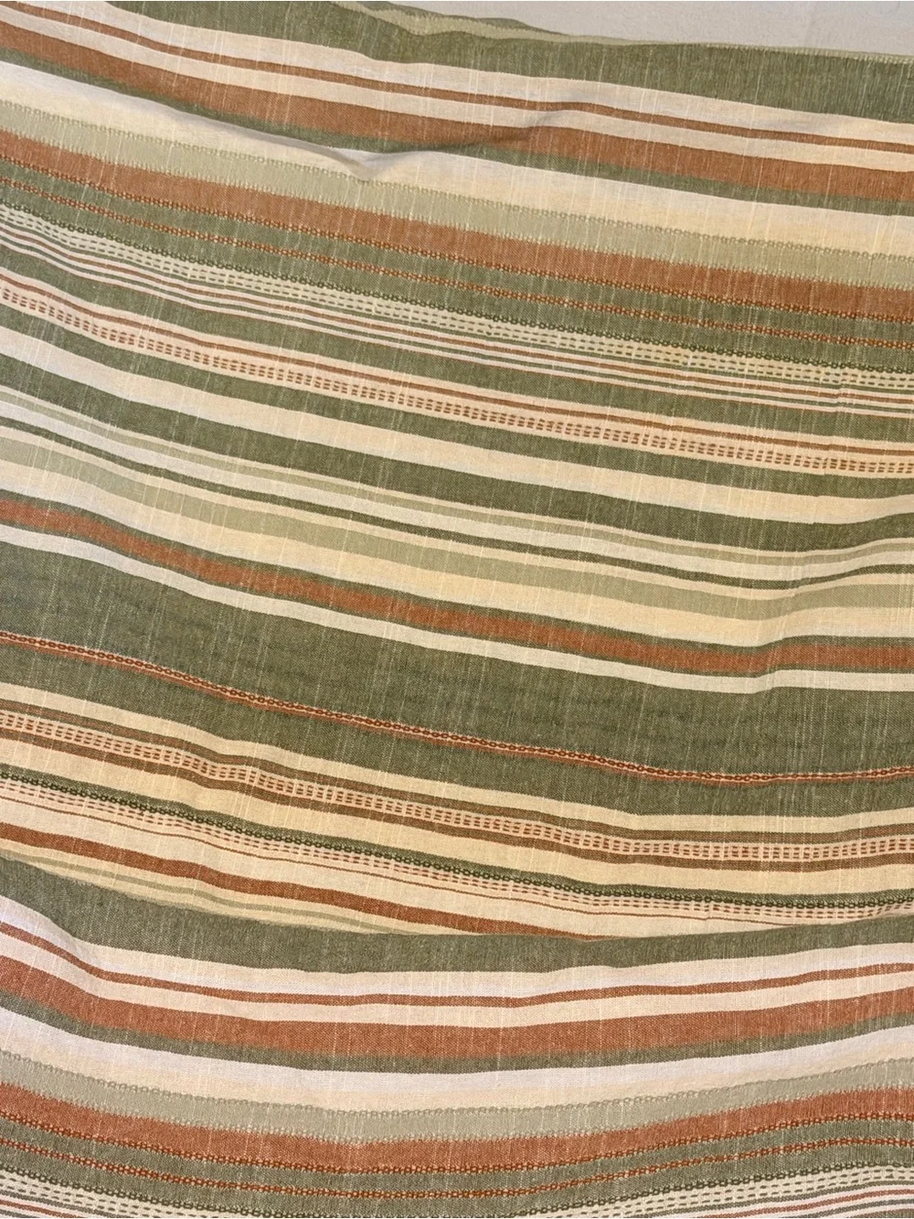 Frye & Co. Striped Cotton Quilted Pillow Shams Set of 2 Sage Green Rustic